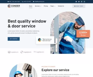 Conder  Doors & Windows Service Elementor Template Kit