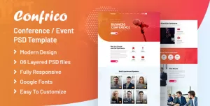 Confrico - Event & Conference PSD Template
