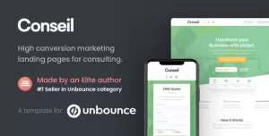 Conseil  Consulting Business Unbounce Template