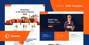 Conster - Construction PSD Template