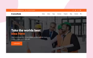 Consthub - Business Website HTML Template - TemplateMonster