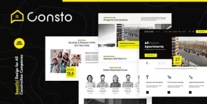 Consto  Industrial Construction Company HTML Template