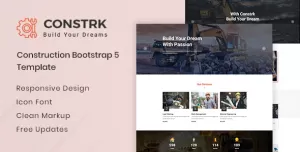 Constrk - Building construction HTML Template using Bootstrap
