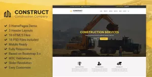 Construct - Construction Company & Building Business HTML5 Template
