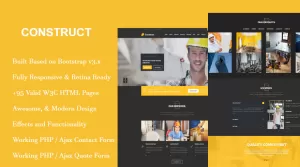 Construct - Construction HTML Template
