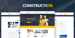 Construction – Architecture, Builder, Construction Company PSD Template