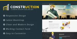 Construction - Bootstrap Landing Page