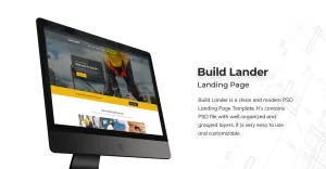 Construction Landing Page PSD Template - TemplateMonster