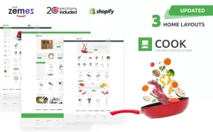Cook Store Multipurpose Shopify Theme - TemplateMonster