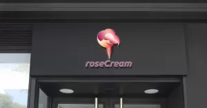 Cool Desserts Crimson Rose Icecream Logo - TemplateMonster