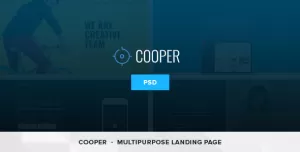 Cooper – 4 in 1 Multipurpose Landing Page PSD Template