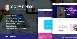CopyPress  Type Design & Printing Services HTML Template