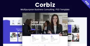 Corbiz - Multipurpose Business Consulting PSD Template