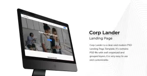 Corporate Landing Page PSD Template