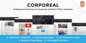CORPOREAL - Multipurpose Business & Corporate Portfolio HTML5 Template