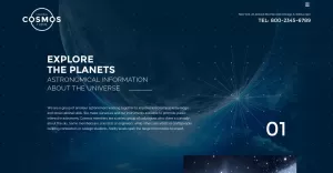 Cosmos Landing Theme Website Template - TemplateMonster
