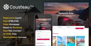 Cousteau Pro - The Travel Site Template
