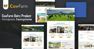 Cow Farm Dairy Product Wordpress Template - TemplateMonster