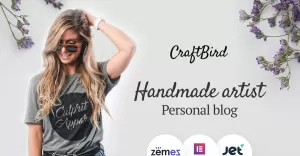 CraftBird - Handmade Artist Personal Blog WordPress theme