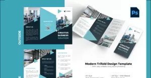 Creative Business Trifold Brochure PSD Template
