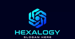 Creative Hexagonal Technology Logo Design - TemplateMonster