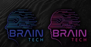 Creative Human Brain Technology Logo - Brand identity