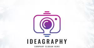 Creative Idea Bulb Camera Photography Logo - TemplateMonster