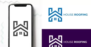 Creative letter H real estate modern logo template