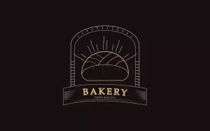 Creative Line Art Bakery Logo Desgn