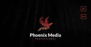 Creative Phoenix Media Technology Logo Template