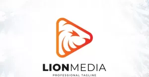 Creative Play Media Studio Lion Logo Design - TemplateMonster