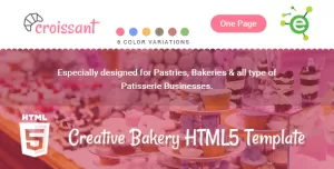 Croissant - Creative Bakery and Pastry Business One Page HTML5 Template