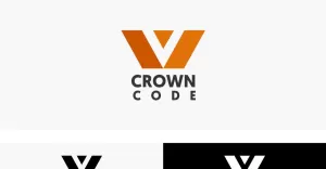 Crown Code Logo Design Template