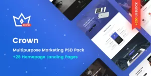 Crown - Multipurpose Marketing PSD Landing Page Pack