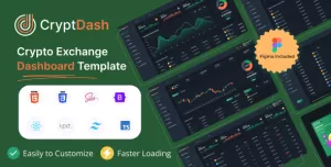 CryptDash - Crypto Exchange Dashboard HTML, React  Next JS Template