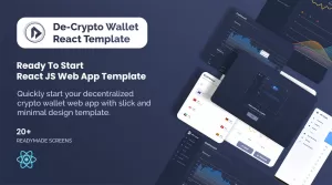 Cryptocurrency Web Wallet React JS Template