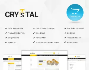 Crystal Jewelry Store OpenCart Template - TemplateMonster