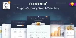 Cryto-Elemento  bitcoin Template for Sketch