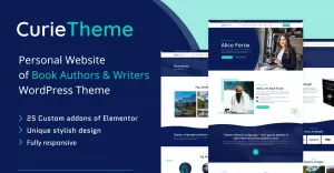 Curie – WordPress Theme For Authors And Writers