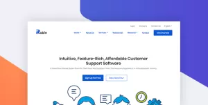 Customer Support Software HTML Landing Page - Robin