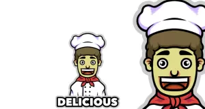 Cute chef kids mascot cartoon logo design - TemplateMonster