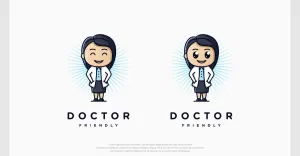 Cute Young Female Doctor Character