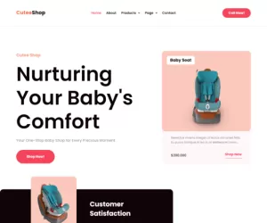 CuteeShop - Kids & Baby Ecommerce Elementor Kit