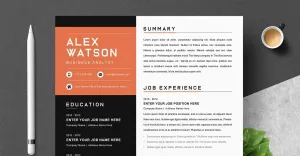 CV Template + Cover Letter + References for MS Word