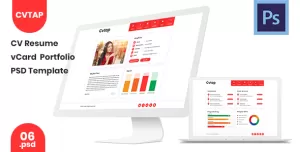 Cvtap - CV Resume Portfolio PSD Template