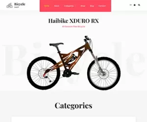 Cycling Club WordPress Theme Free Download for Bicycle Garage