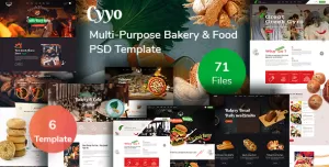 Cyyo- Multipurpose Food &  Bakery  PSD Template