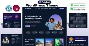 DailyPod - Radio & Podcast Station WordPress Template