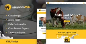 Dairy Farm & Eco Products HTML Template