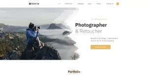 Davis - Photographer Portfolio Multipage HTML5 Website Template